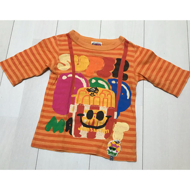 JAM(ジャム)のJOYFUL AND MONSTER七分袖Tシャツ・JAMサイズ100・USED キッズ/ベビー/マタニティのキッズ服男の子用(90cm~)(Tシャツ/カットソー)の商品写真