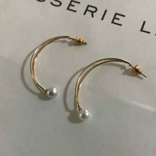 スタニングルアー(STUNNING LURE)のSALE 中！【再入荷】インポート  ピアス  華奢 パール フープ  NO.6(ピアス)