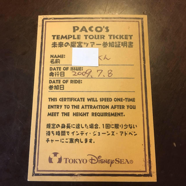 Disney - 東京ディズニーシー ファストパスの通販 by maki's shop｜ディズニーならラクマ