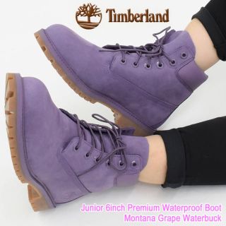 ティンバーランド(Timberland)の美品★TIMBERLAND★6inch★grape★jrサイズ(ブーツ)