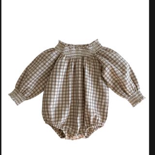 キャラメルベビー&チャイルド(Caramel baby&child )のLiilu SMOCKED ROMPER <check>(ロンパース)