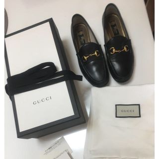 グッチ(Gucci)のGUCCI  レザーホースビットローファー   36ハーフ(ローファー/革靴)