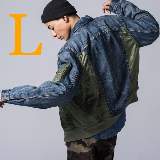 Levi's(リーバイス)のLevi's HYBRID TRUCKER ma-1 Lsize メンズのジャケット/アウター(Gジャン/デニムジャケット)の商品写真