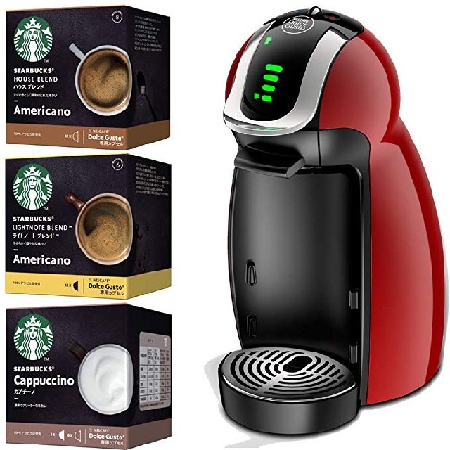 Starbucks Coffee(スターバックスコーヒー)のネスカフェ ドルチェ グスト ジェニオ アイ &スターバックスカプセル 3箱 スマホ/家電/カメラの調理家電(コーヒーメーカー)の商品写真