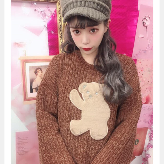 Swankiss(スワンキス)のスワンキス♡ teddy knit O/P   レディースのトップス(ニット/セーター)の商品写真