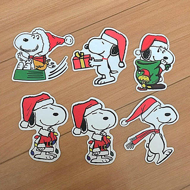 Snoopy 新品snoopy スヌーピー防水撥水ステッカークリスマス６枚セット ツヤなしの通販 By Aotoa S Shop スヌーピー ならラクマ