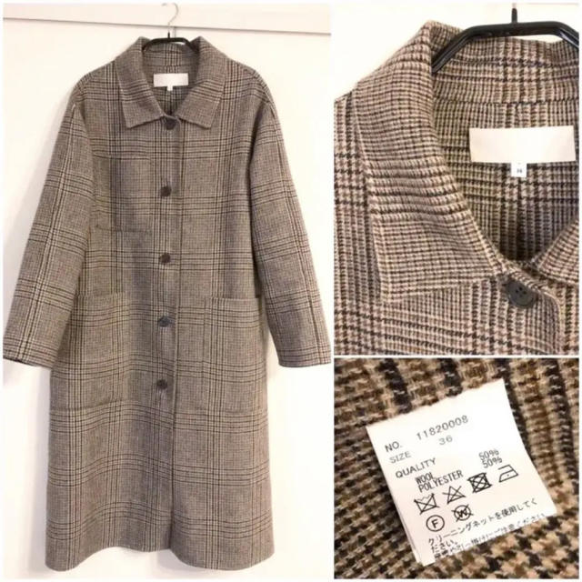 todayful チェックステンカラーコート トゥデイフル | www.jarussi.com.br