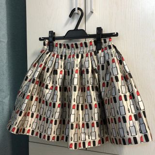 アリスアンドオリビア(Alice+Olivia)の【最終値下げ】Alice+Olivia リップ柄ミニスカート サイズ0(ミニスカート)