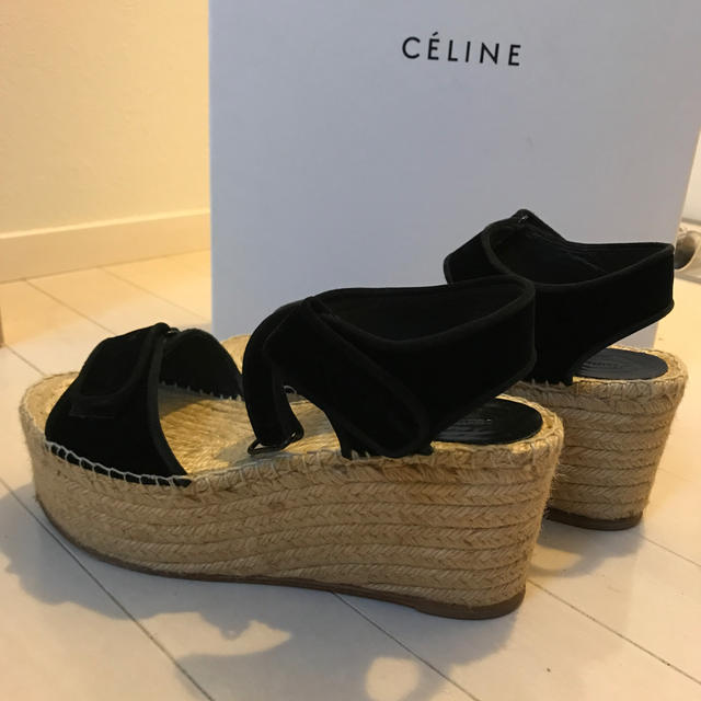 CELINE ウェッジソールサンダル