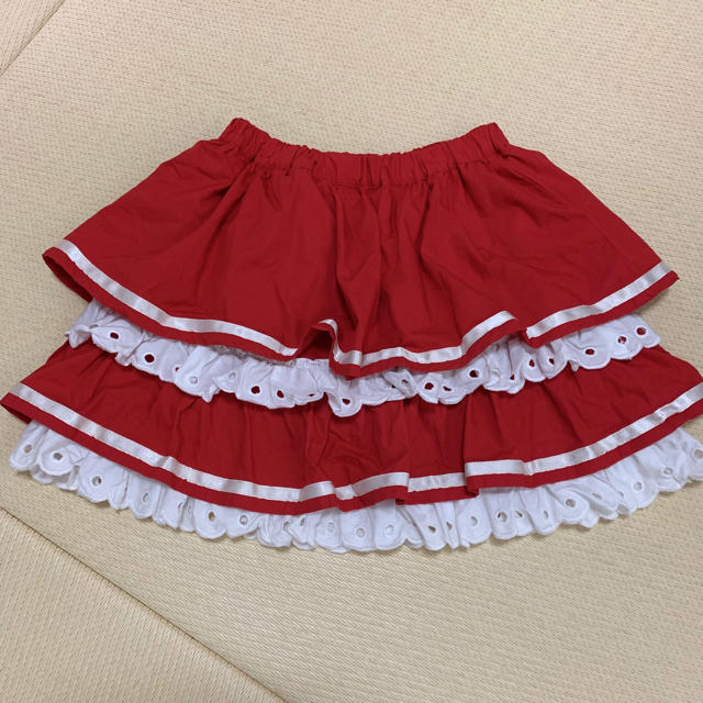 Shirley Temple(シャーリーテンプル)のシャーリーテンプル   ティアードスカート 120 キッズ/ベビー/マタニティのキッズ服女の子用(90cm~)(スカート)の商品写真