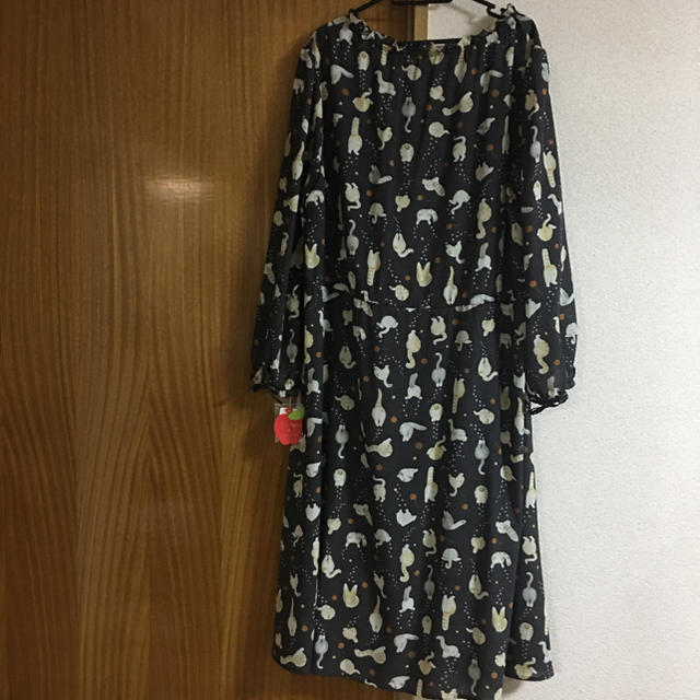 franche lippee(フランシュリッペ)の新品＊フランシュリッペ ねこしっぽ柄ワンピース FL5 レディースのワンピース(ロングワンピース/マキシワンピース)の商品写真