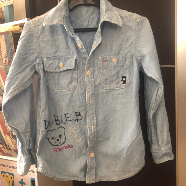 DOUBLE.B(ダブルビー)のミキハウスダブルBデニムシャツ キッズ/ベビー/マタニティのキッズ服男の子用(90cm~)(ブラウス)の商品写真