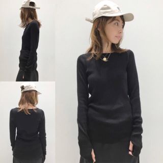 アパルトモンドゥーズィエムクラス(L'Appartement DEUXIEME CLASSE)の新品・タグ付き：アパルトモン ボートネック Rib Knit：完売品 人気商品(ニット/セーター)