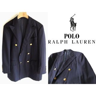 ラルフローレン(Ralph Lauren)の高級 ラルフローレン 金釦 ウールダブルブレザー T170 AB5 紺ブレ(テーラードジャケット)