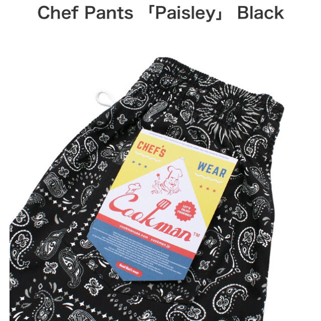 Chef Pants Paisley Black Mサイズその他