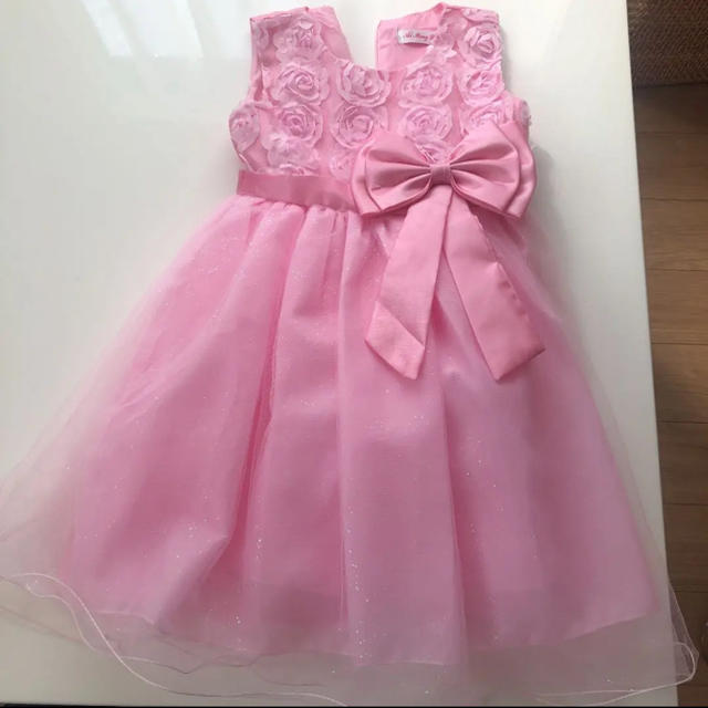 ふんわり ドレス 結婚式 ピアノ発表会 子供 キッズ/ベビー/マタニティのキッズ服女の子用(90cm~)(ドレス/フォーマル)の商品写真