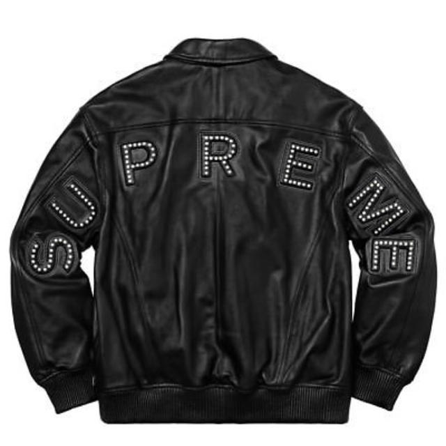 Supreme Studded Arclogo Leather Jacket L