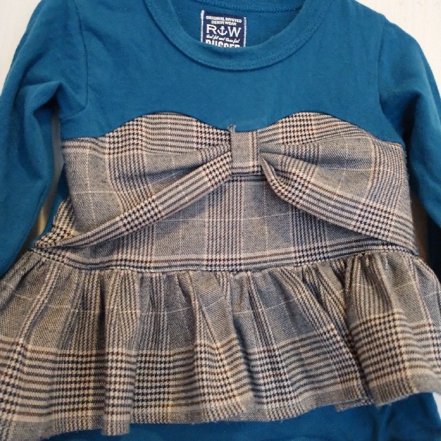 RUGGEDWORKS(ラゲッドワークス)のラゲッドワークス リボンカットソー 90cm キッズ/ベビー/マタニティのキッズ服女の子用(90cm~)(Tシャツ/カットソー)の商品写真