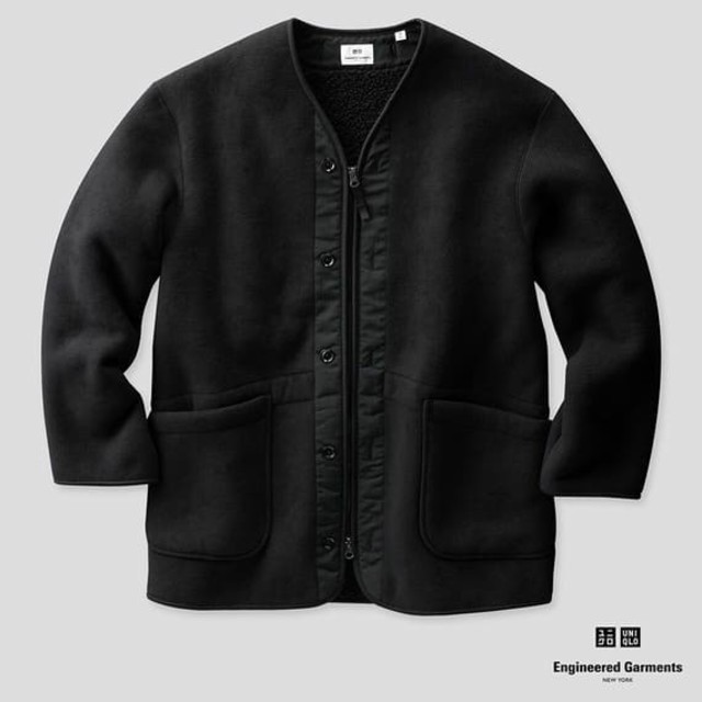 19AW 新品 UNIQLO ガーメンツ フリース コート 黒 XL