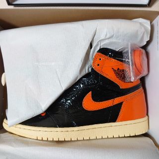 ナイキ(NIKE)のエア ジョーダン 1  BLACK ORANGE(スニーカー)