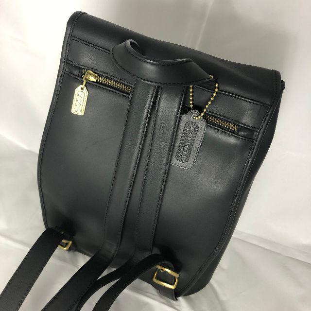 希少＊ COACH コーチ ブラックレザー リュック | munchercruncher.com