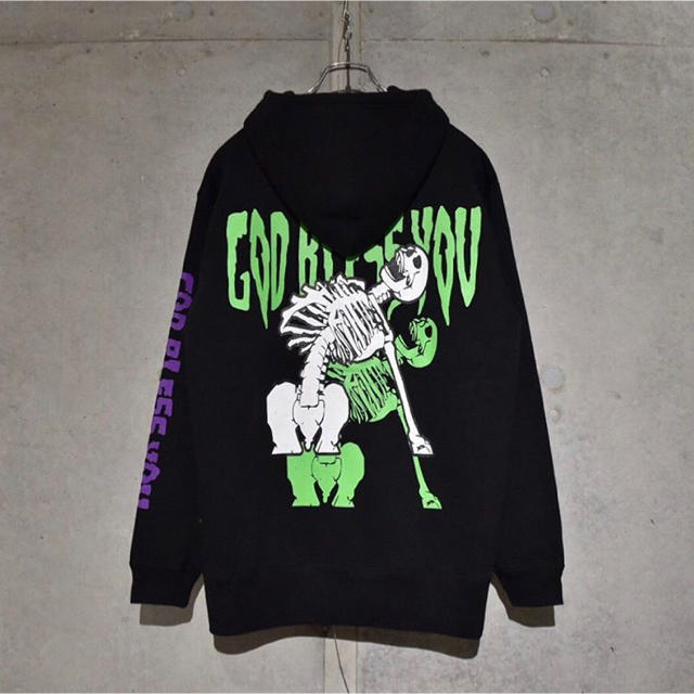 【黒/XL】G.B.Y SKELETON HOODIE / BLACK