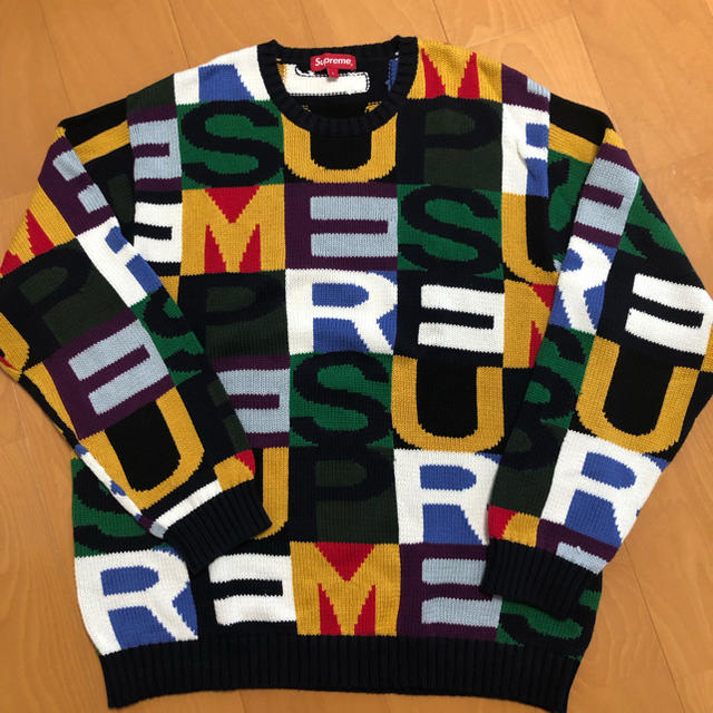 supreme big letters sweater Lサイズ