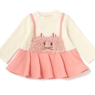 ナルミヤ インターナショナル(NARUMIYA INTERNATIONAL)のニコちゃん様専用　babycheer♡ネコチュニック　90　ピンク(Tシャツ/カットソー)