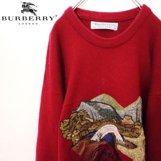 バーバリー(BURBERRY)のフォロー割 バーバリーズ ニット 90s 刺繍 スコットランド製(ニット/セーター)