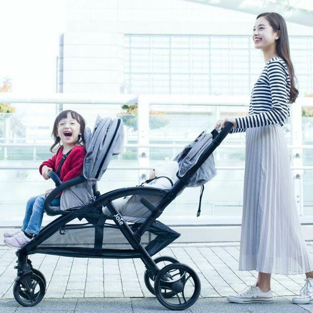 Joie (ベビー用品)(ジョイー)の【送料無料】joie（ジョイー）二人乗り エヴァライトデュオ グレーフランネル キッズ/ベビー/マタニティの外出/移動用品(ベビーカー/バギー)の商品写真