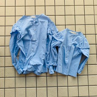 ザラキッズ(ZARA KIDS)のZARA  肩フリルブラウス164(シャツ/ブラウス(長袖/七分))