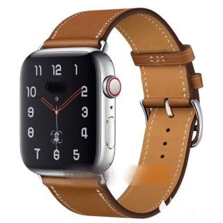 apple  watch バンド レザー  42/44mm ブラウン(レザーベルト)