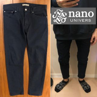 ナノユニバース(nano・universe)のnano universネイビーパンツテーパードパンツ アンクルパンツクメンズ(チノパン)