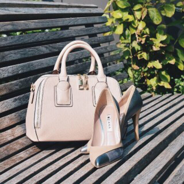 DIANA - DIANA bag 2層式2wayミニバッグ　ピンクベージュ