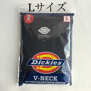 ディッキーズ(Dickies)のディッキーズ 胸ポケットVネック 半袖 Tシャツ ２枚組 ブラック L(Tシャツ/カットソー(半袖/袖なし))