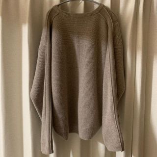 コモリ(COMOLI)のyoke ニット 7G OVERSIZED HALF CARDIGAN C/N(ニット/セーター)