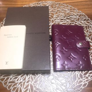 ルイヴィトン(LOUIS VUITTON)のヴェルニ手帳カバー  箱&アドレス帳付(その他)