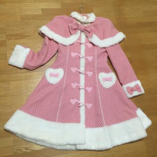 アンジェリックプリティー(Angelic Pretty)のケープ付きコート ピンク(ロングコート)