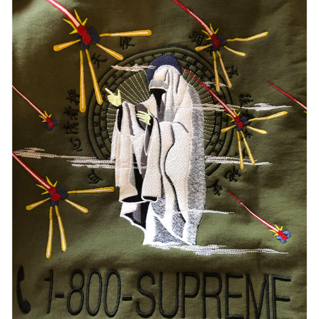 Supreme(シュプリーム)のSupreme 1-800 Hooded Sweatshirt olive L メンズのトップス(パーカー)の商品写真