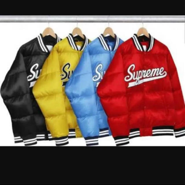 【S】Supreme Script varsity puffy jacket