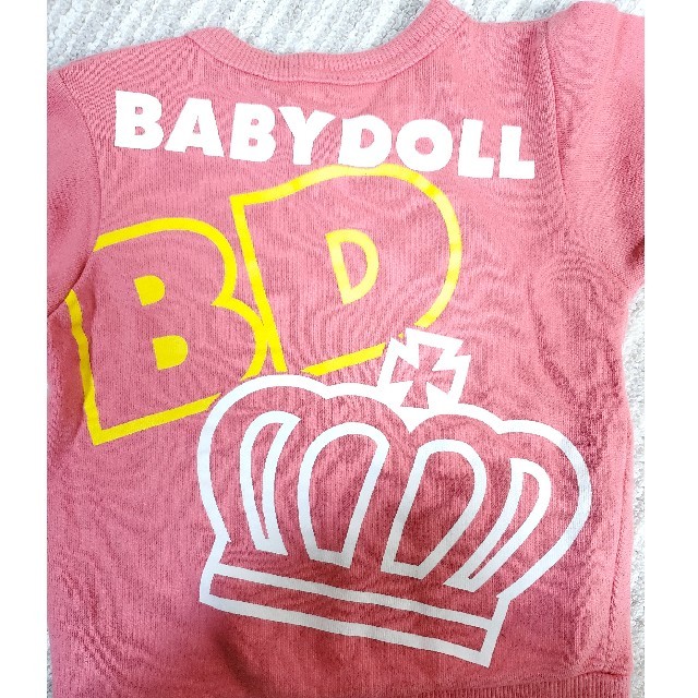 BABYDOLL(ベビードール)のbabydollトレーナー90 キッズ/ベビー/マタニティのキッズ服女の子用(90cm~)(Tシャツ/カットソー)の商品写真