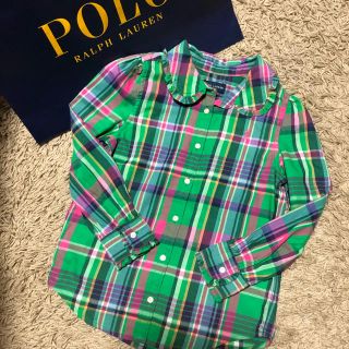 ラルフローレン(Ralph Lauren)のRalph Lauren 未使用 女の子 120 チェック柄 シャツ 秋冬(Tシャツ/カットソー)