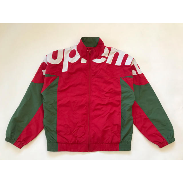 ジャケット/アウターL)Supreme Shoulder Logo Track Jacket赤