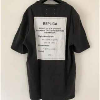 マルタンマルジェラ(Maison Martin Margiela)のマルジェラ レプリカビッグTシャツダークグレー(Tシャツ/カットソー(半袖/袖なし))