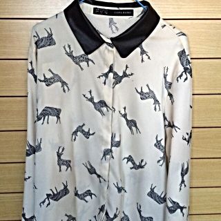 ザラ(ZARA)のzaraフェイクレザーシャツ XS(シャツ/ブラウス(長袖/七分))