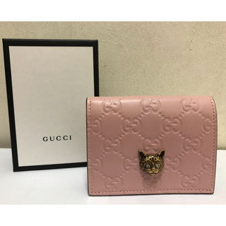 グッチ 猫 財布(レディース)（ピンク/桃色系）の通販 9点 | Gucciの 