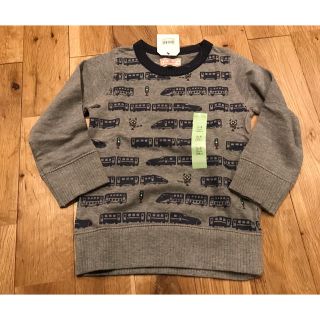 マザウェイズ(motherways)の新品 マザウェイズ 新幹線 薄手トレーナー 長袖 トップス 104センチ(Tシャツ/カットソー)