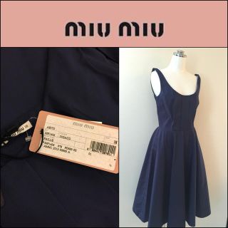 ミュウミュウ(miumiu)の送料込✈️新品💛miumiu大人ワンピ(ひざ丈ワンピース)