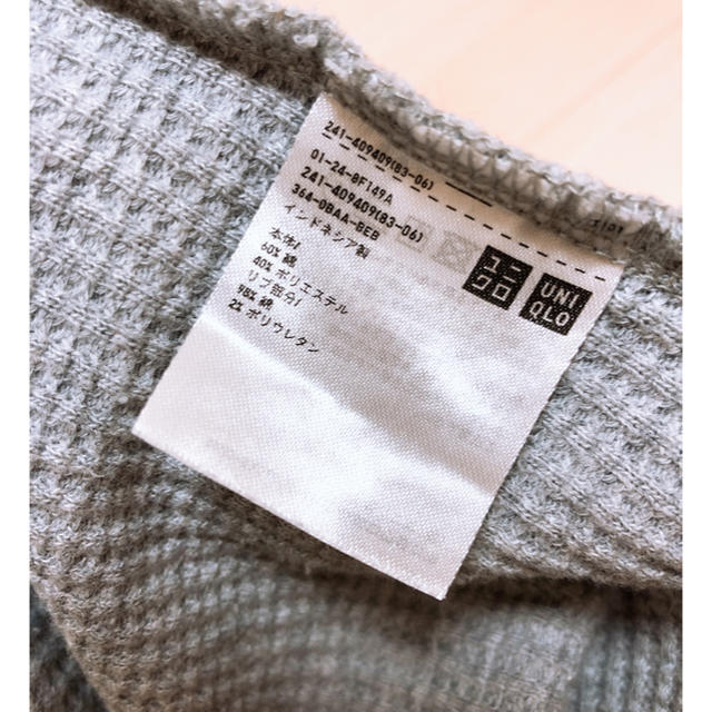 UNIQLO(ユニクロ)のUNIQLOユニクロ⭐︎ワッフルT レディースのトップス(Tシャツ(長袖/七分))の商品写真