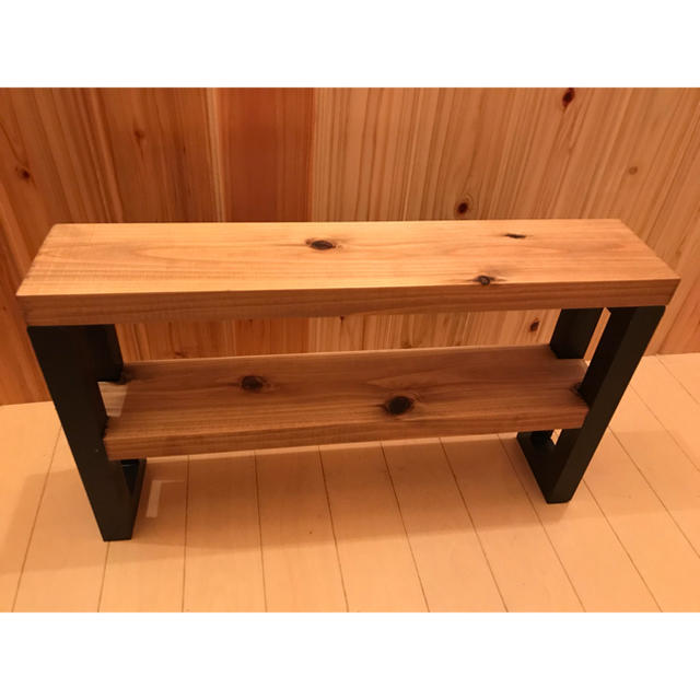 ハンドメイド　木製キッチンシェルフ